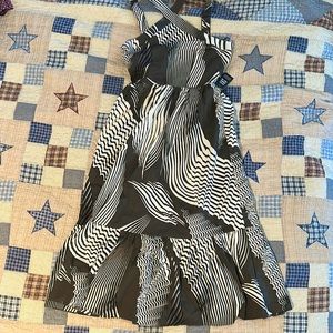 Express Printed Halter Tiered Midi Dress Sz S NWT